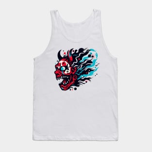 Oni demon head horror Tank Top